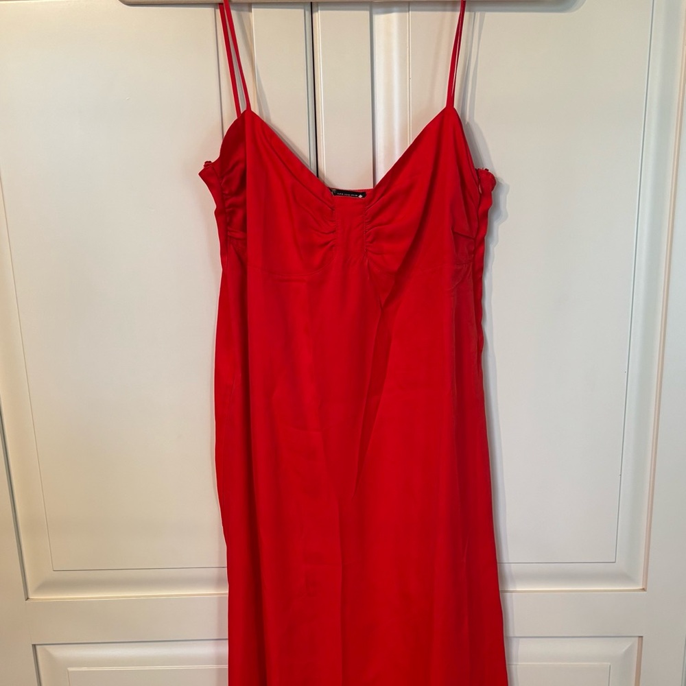 Zara Vibrant Red Maxi Dress